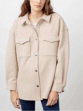 Abercrombie & Fitch Beige Utility Shacket Jacket